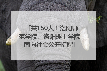 共150人！洛阳师范学院、洛阳理工学院面向社会公开招聘