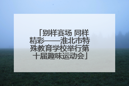 别样赛场 同样精彩——淮北市特殊教育学校举行第十届趣味运动会