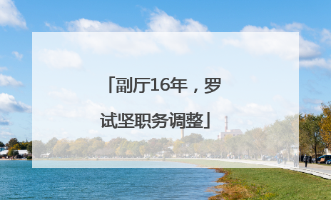 副厅16年，罗试坚职务调整