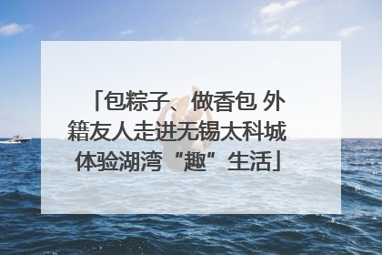包粽子、做香包 外籍友人走进无锡太科城体验湖湾“趣”生活