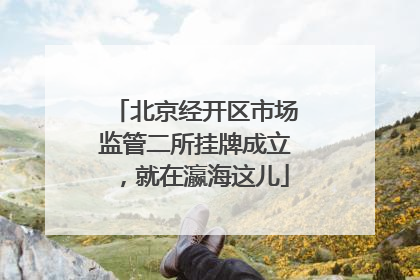北京经开区市场监管二所挂牌成立，就在瀛海这儿