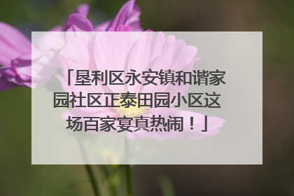 垦利区永安镇和谐家园社区正泰田园小区这场百家宴真热闹！