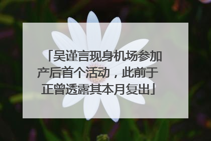 吴谨言现身机场参加产后首个活动，此前于正曾透露其本月复出