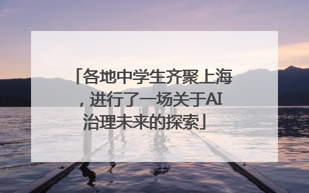 各地中学生齐聚上海，进行了一场关于AI治理未来的探索
