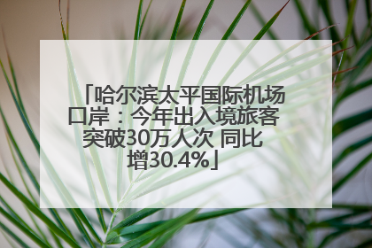 哈尔滨太平国际机场口岸：今年出入境旅客突破30万人次 同比增30.4%