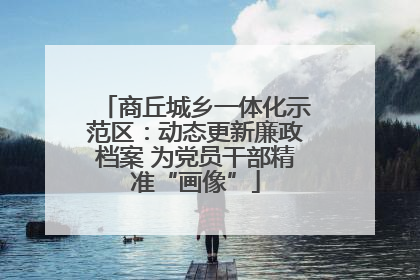 商丘城乡一体化示范区：动态更新廉政档案 为党员干部精准“画像”