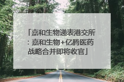 嘉和生物递表港交所：嘉和生物+亿腾医药战略合并即将收官