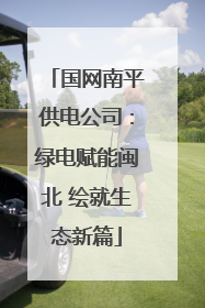 国网南平供电公司：绿电赋能闽北 绘就生态新篇