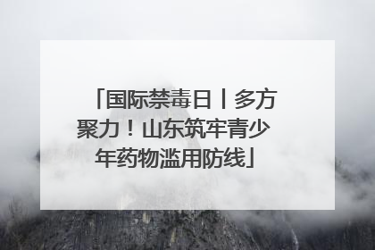 国际禁毒日丨多方聚力！山东筑牢青少年药物滥用防线