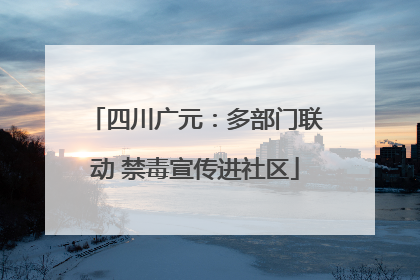 四川广元：多部门联动 禁毒宣传进社区