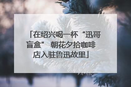 在绍兴喝一杯“迅哥盲盒” 朝花夕拾咖啡店入驻鲁迅故里