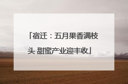 宿迁：五月果香满枝头 甜蜜产业迎丰收