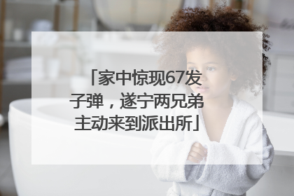 家中惊现67发子弹，遂宁两兄弟主动来到派出所