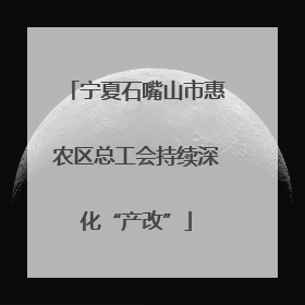 宁夏石嘴山市惠农区总工会持续深化“产改”