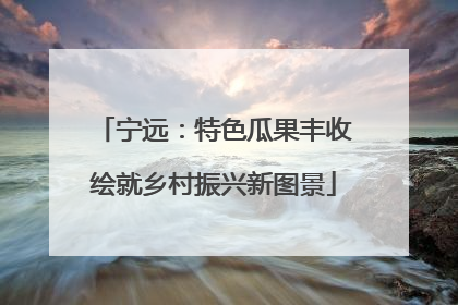 宁远：特色瓜果丰收绘就乡村振兴新图景