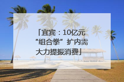 宜宾：10亿元“组合拳”扩内需 大力提振消费