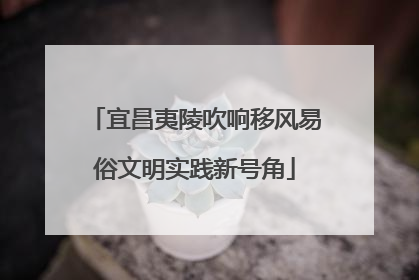 宜昌夷陵吹响移风易俗文明实践新号角