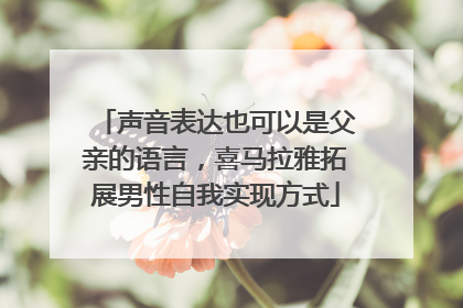 声音表达也可以是父亲的语言，喜马拉雅拓展男性自我实现方式