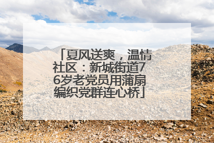 夏风送爽，温情社区：新城街道76岁老党员用蒲扇编织党群连心桥