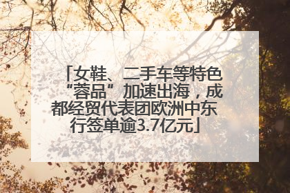 女鞋、二手车等特色“蓉品”加速出海，成都经贸代表团欧洲中东行签单逾3.7亿元