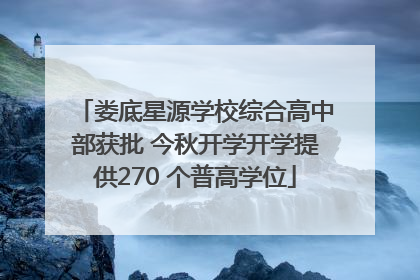 娄底星源学校综合高中部获批 今秋开学开学提供270 个普高学位