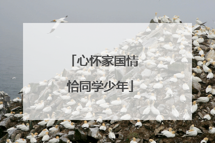 心怀家国情 恰同学少年