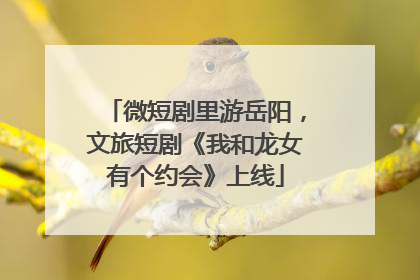 微短剧里游岳阳，文旅短剧《我和龙女有个约会》上线