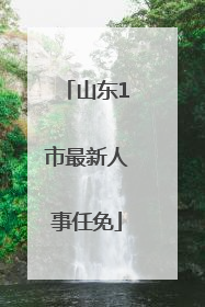 山东1市最新人事任免