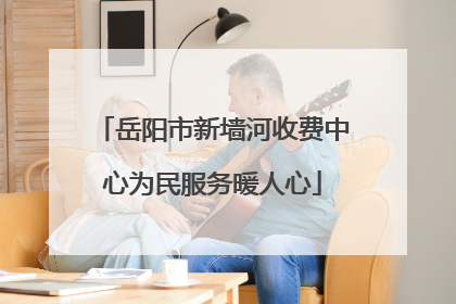 岳阳市新墙河收费中心为民服务暖人心