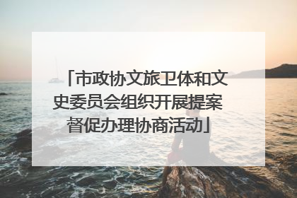市政协文旅卫体和文史委员会组织开展提案督促办理协商活动