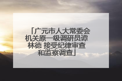 广元市人大常委会机关原一级调研员谭林德 接受纪律审查和监察调查