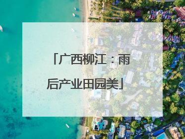 广西柳江：雨后产业田园美