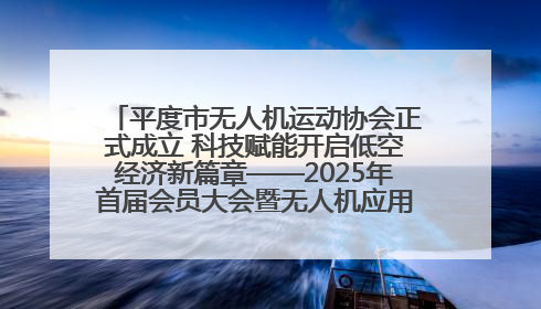 平度市无人机运动协会正式成立 科技赋能开启低空经济新篇章——2025年首届会员大会暨无人机应用发展论坛成功举办