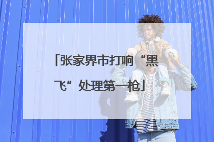 张家界市打响“黑飞”处理第一枪