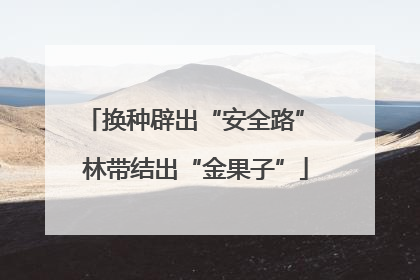 换种辟出“安全路” 林带结出“金果子”