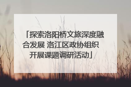 探索洛阳桥文旅深度融合发展 洛江区政协组织开展课题调研活动