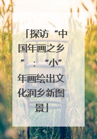 探访“中国年画之乡”：“小”年画绘出文化润乡新图景