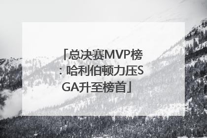 总决赛MVP榜：哈利伯顿力压SGA升至榜首