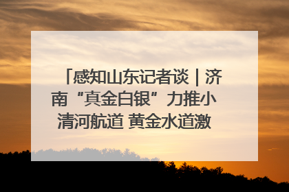 感知山东记者谈｜济南“真金白银”力推小清河航道 黄金水道激活区域经济新动能