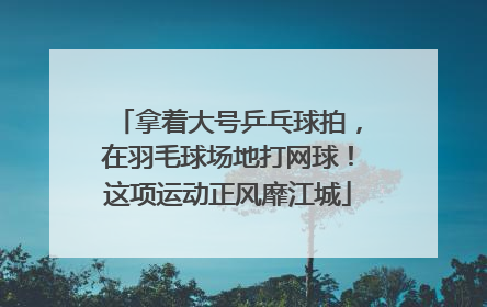 拿着大号乒乓球拍，在羽毛球场地打网球！这项运动正风靡江城