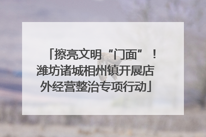 擦亮文明“门面”！潍坊诸城相州镇开展店外经营整治专项行动