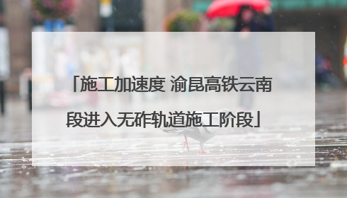 施工加速度 渝昆高铁云南段进入无砟轨道施工阶段