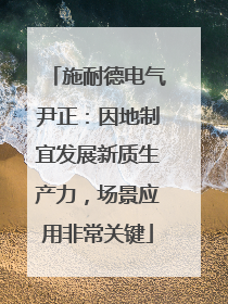 施耐德电气尹正：因地制宜发展新质生产力，场景应用非常关键