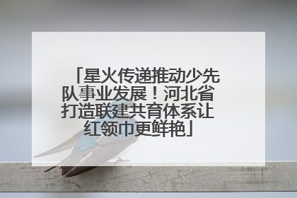 星火传递推动少先队事业发展！河北省打造联建共育体系让红领巾更鲜艳