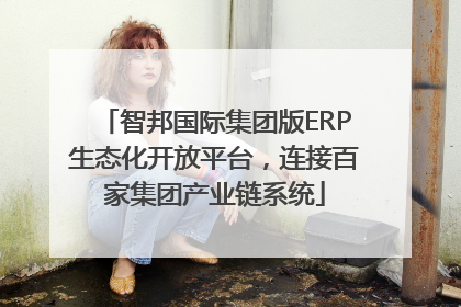 智邦国际集团版ERP生态化开放平台，连接百家集团产业链系统