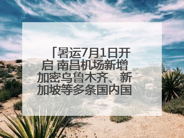 暑运7月1日开启 南昌机场新增加密乌鲁木齐、新加坡等多条国内国际航线