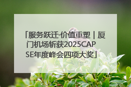 服务跃迁·价值重塑｜厦门机场斩获2025CAPSE年度峰会四项大奖