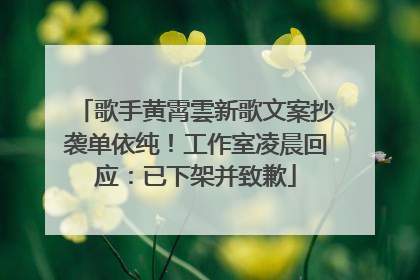 歌手黄霄雲新歌文案抄袭单依纯！工作室凌晨回应：已下架并致歉