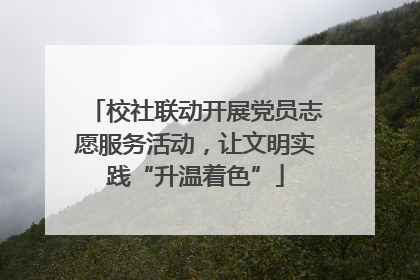 校社联动开展党员志愿服务活动，让文明实践“升温着色”