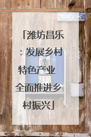 潍坊昌乐：发展乡村特色产业 全面推进乡村振兴